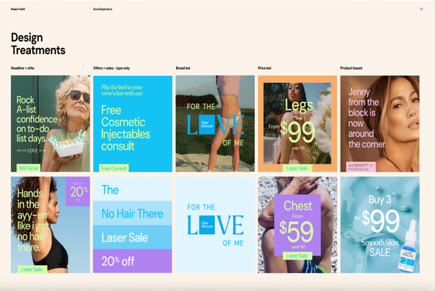 Clear Skincare digital treatment campaign cards
